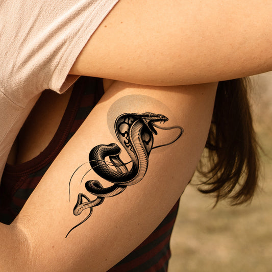 Snake Animal Tattoo Waterproof Sticker Background Stock Temporary Body Tattoo