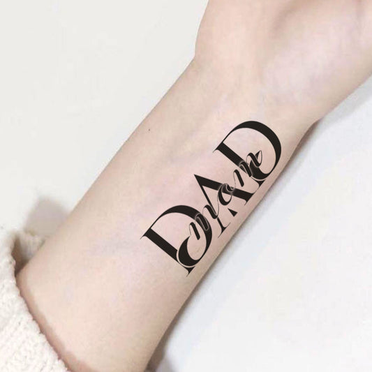 Dad Mom Tattoo Waterproof Men and Women Temporary Body Tattoo