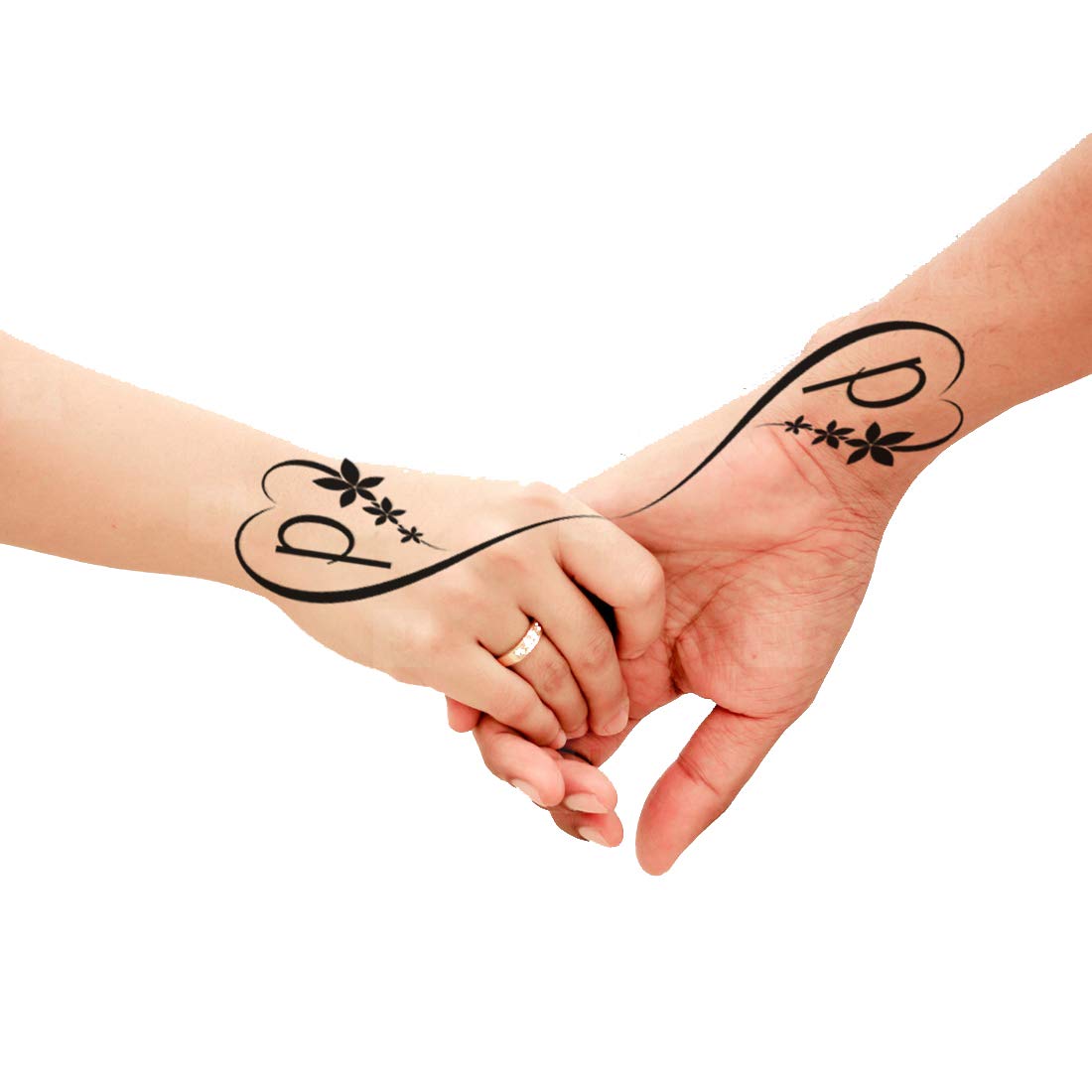 Name P Letter Tattoo Alphabet Body Temporary Tattoo Waterproof For Girls Men Women