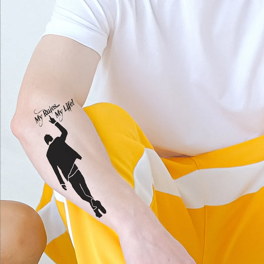 My Rules My Life Tattoo Waterproof Sticker Temporary Body Tattoo For Men and Women