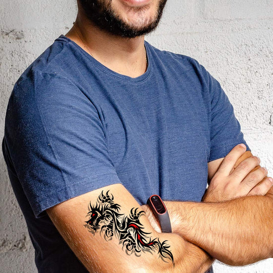 Temporary Tattoowala Dragon Tattoo Animal Waterproof Male and Female Temporary Tattoo