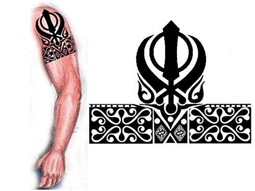 Sikh Logo Tattoo Waterproof Male and Female Temporary Body Tattoo - Temporarytattoowala