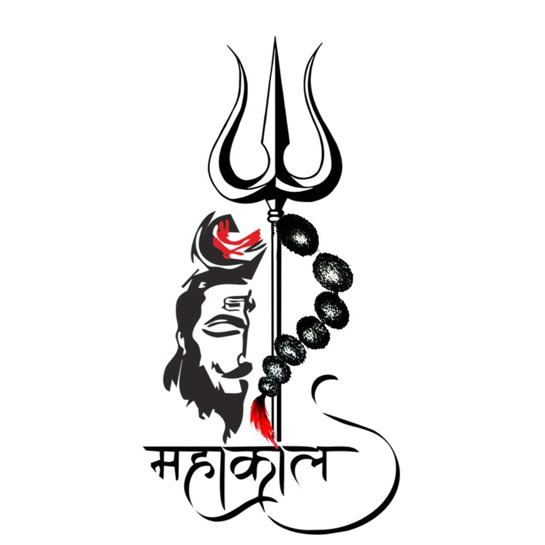 Mahakal with Trishul Tattoo Waterproof Men and Women Temporary Body Tattoo