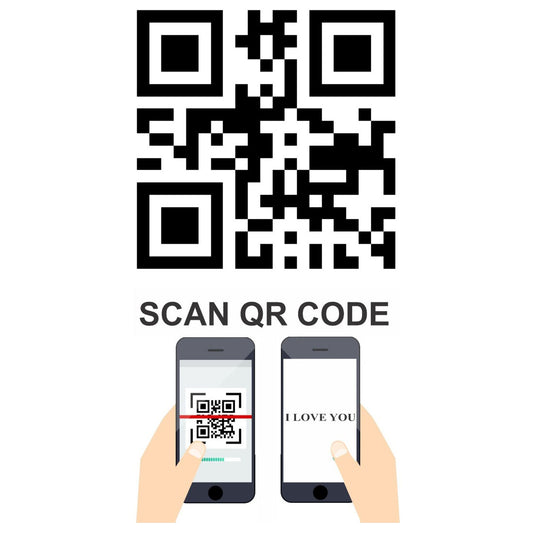 QR Code Body Tattoo After Scan I Love You Waterproof Men and Women Temporary Body Tattoo - Temporarytattoowala