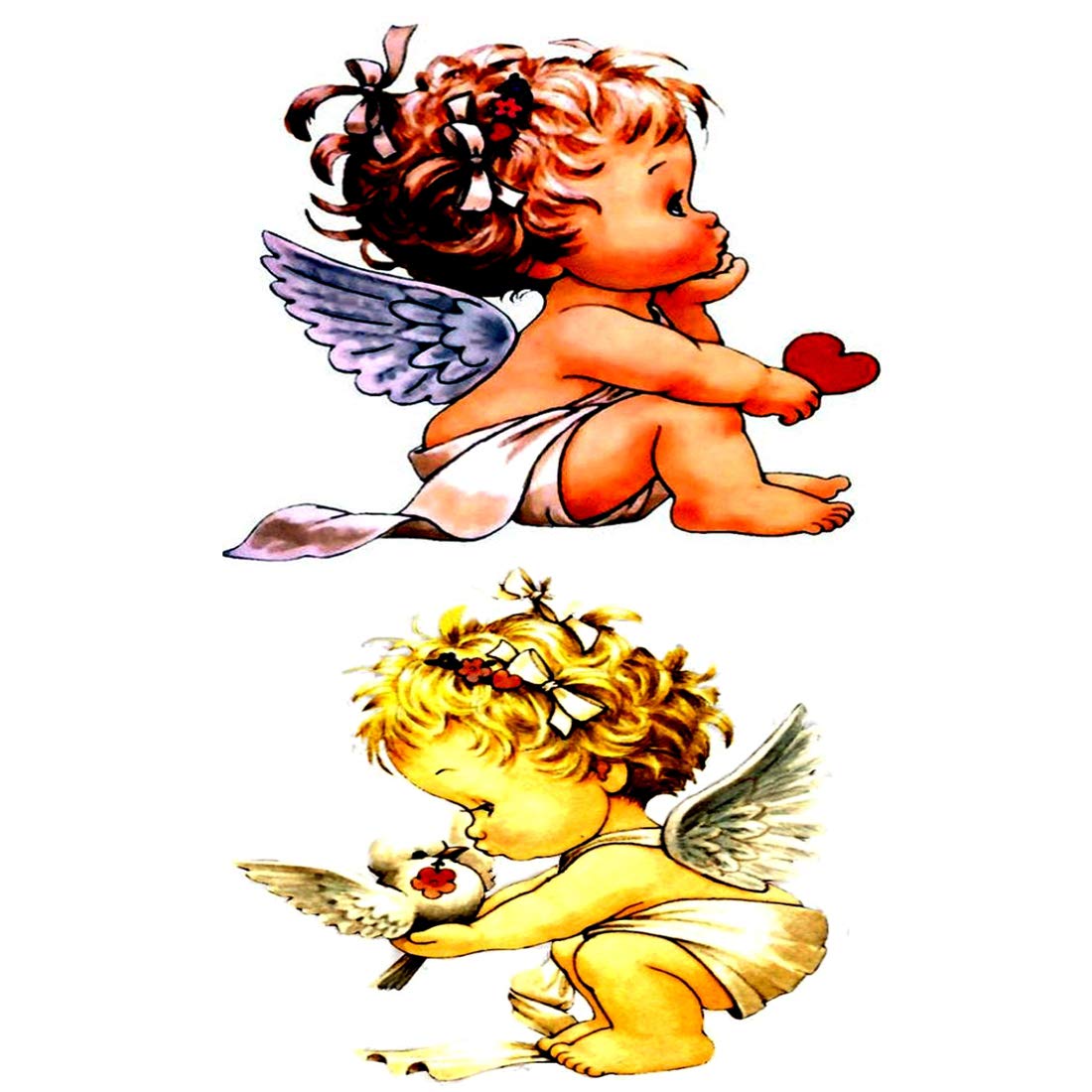 Cute Baby Angel 2 design Temporary Body Tattoo Waterproof For Girls Men Women - Temporarytattoowala