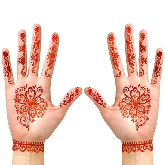 Full hand henna tattoo Design both hand (one pair) feel realistic mehndi color temporary tattoo