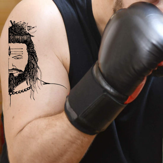 Lord Shiva Trishul Tattoo Waterproof Temporary Body Tattoo