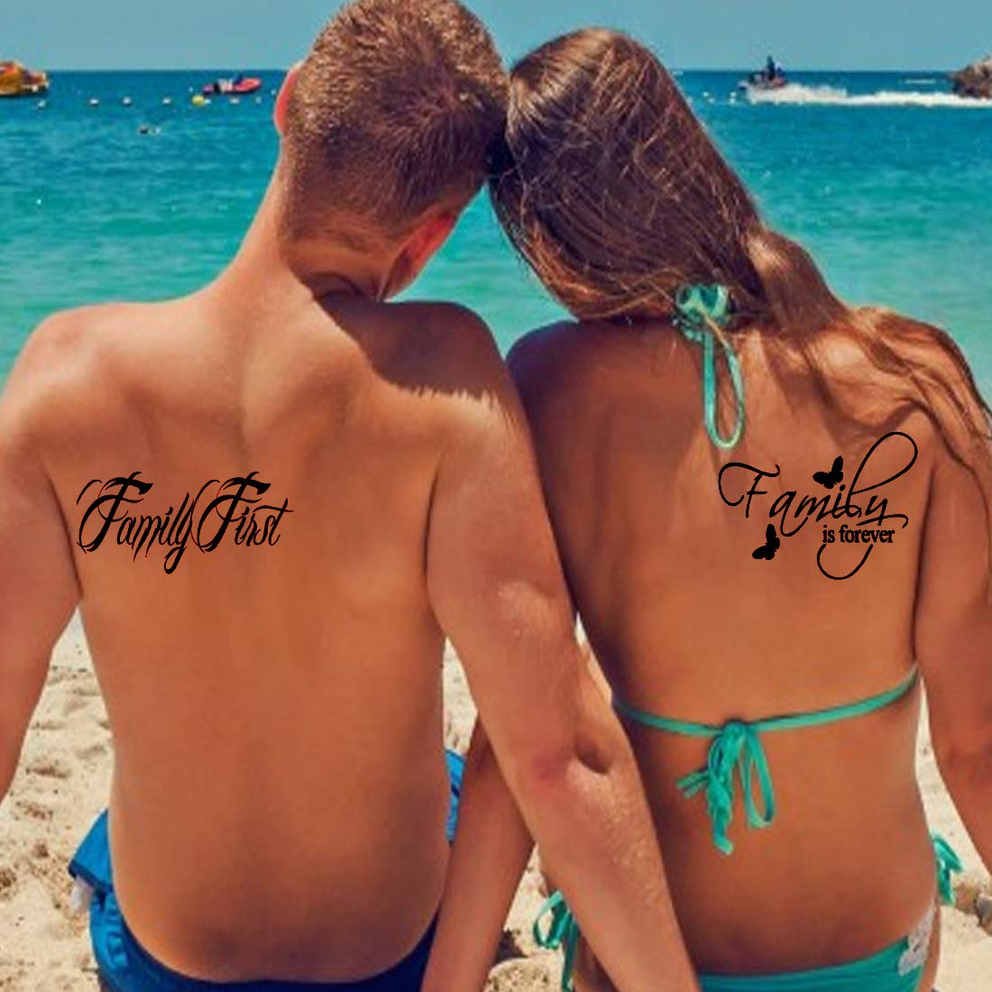 Family First Family Is Forever Tattoo Waterproof Male and Female Temporary Body Tattoo - Temporarytattoowala