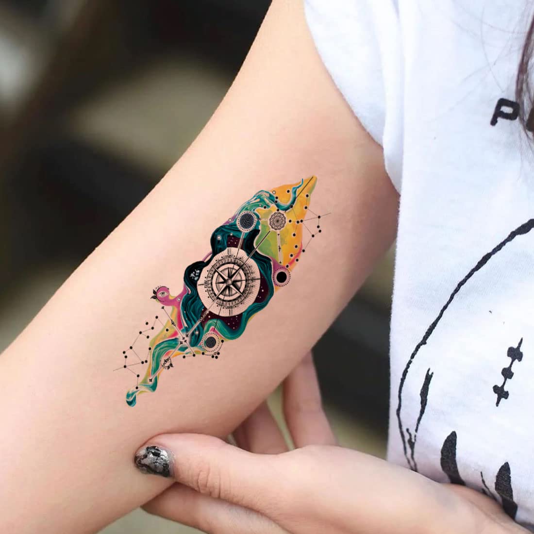 Compass Multi Tattoo Waterproof For Male and Female Temporary Body Tattoo