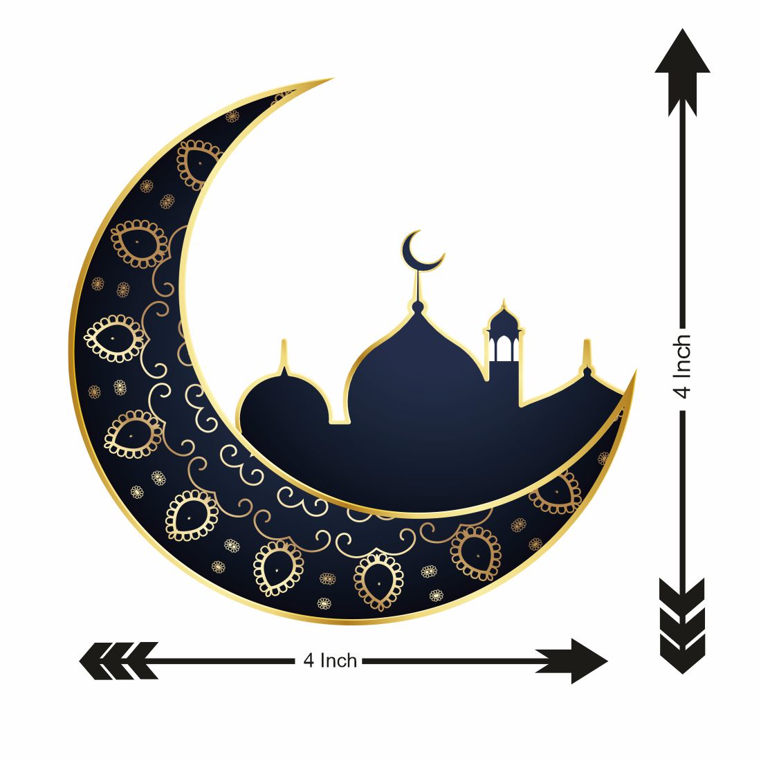 Crescent Moon Islam Muslim Tattoo Ramadan Eid Waterproof Boys and Girls Temporary Body Tattoo