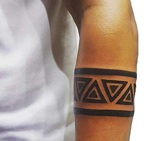 Triangle Hand band tattoo Men and Women Waterproof Temporary Body Tattoo…
