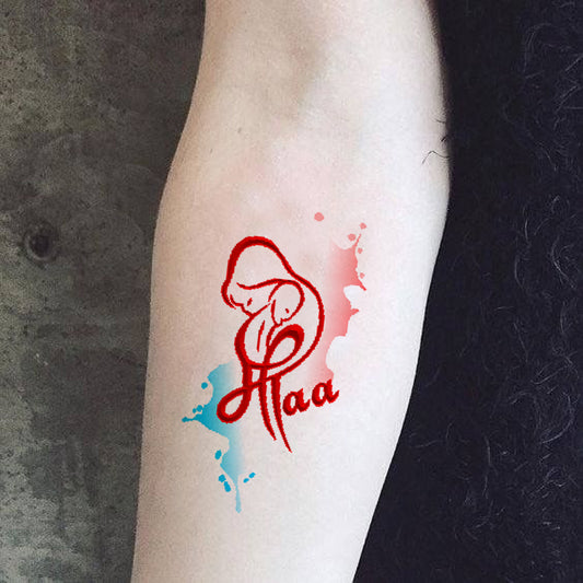 Maa Paa Tattoo with Love Family Temporary Tattoo Waterproof For Boys and Girls - Temporarytattoowala
