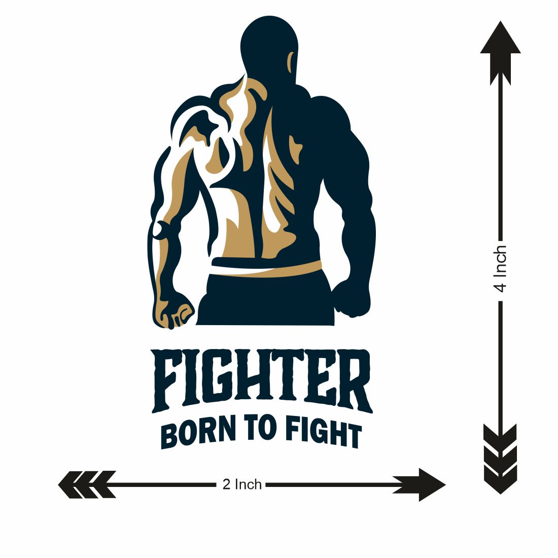 Fighter Born To Fight Tattoo Waterproof Men and Women Temporary Body Tattoo