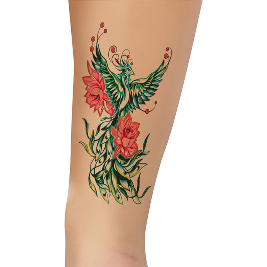 Flower Phonix Angle Temporary Tattoo Waterproof For Boys and Girls Temporary Body Tattoo