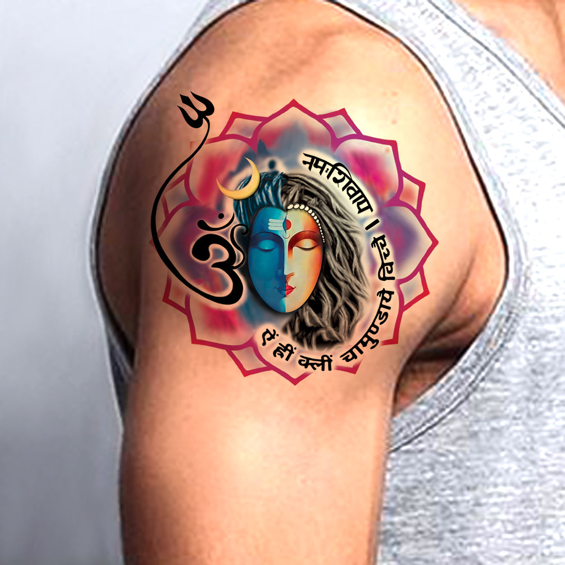 God Shiv Mantra Temporary Tattoo Waterproof For Male and Female Temporary Body Tattoo