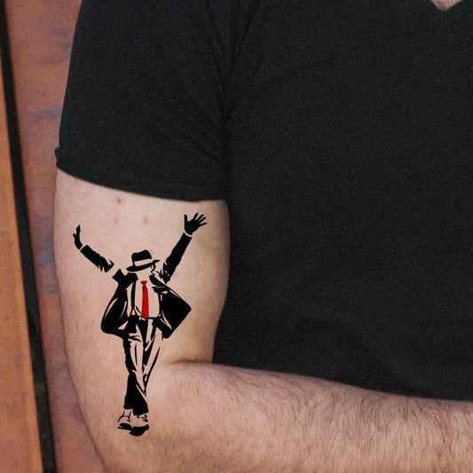 Michael Jacksons Moonwalker Silhouette Temporary Waterproof Tattoos For Men and Women