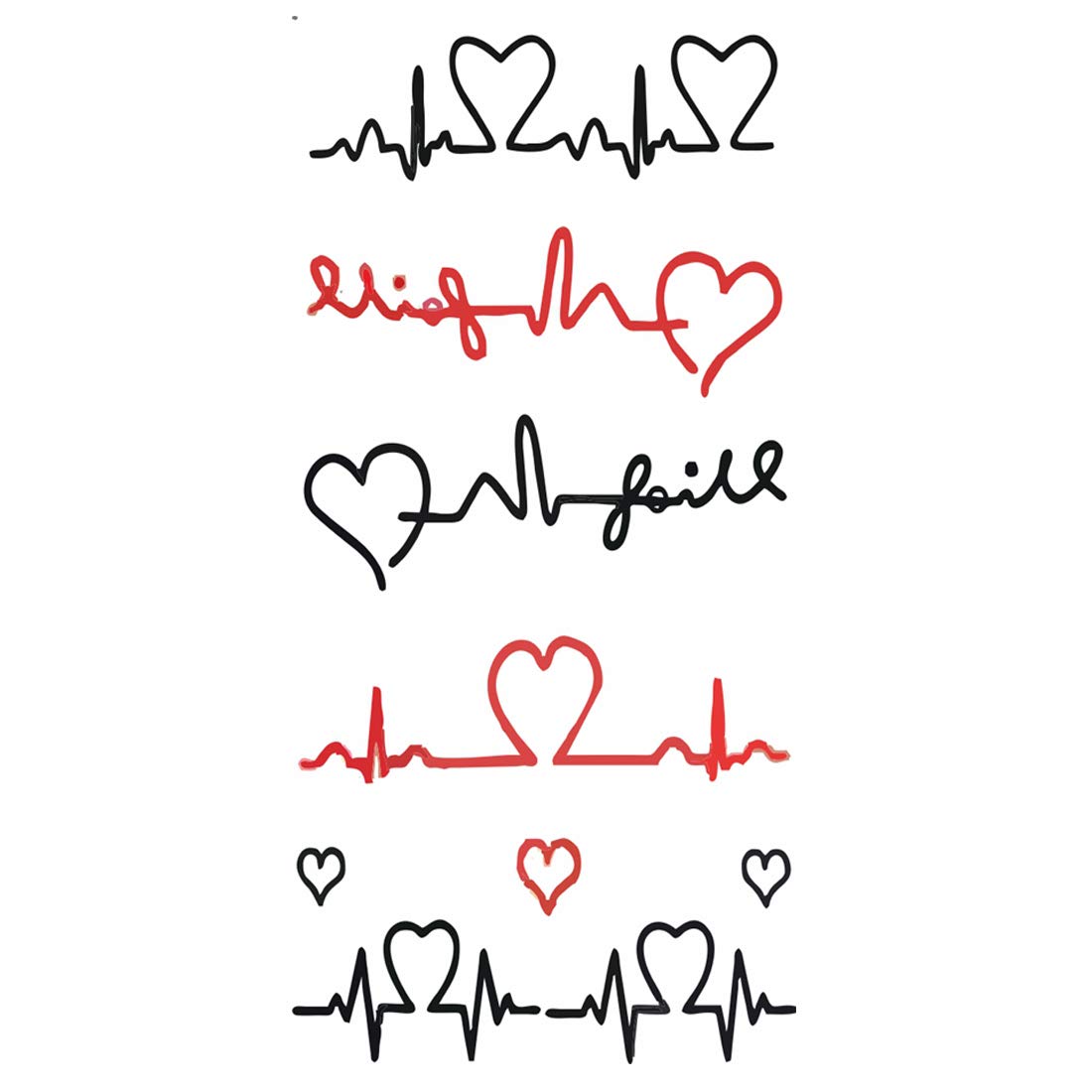 Heart Beat Tattoo Design Tattoo Waterproof Boys and Girls Temporary Body Tattoo - Temporarytattoowala