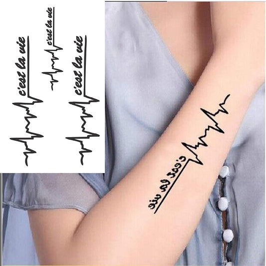 C’est La Vie Like Teen Guys Tattoo Waterproof Male and Female Temporary Body Tattoo - Temporarytattoowala