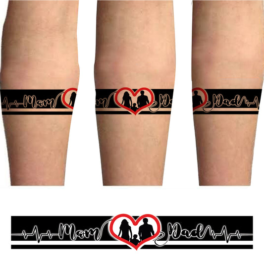 Hand Band Mom Dad Black Temporary Tattoo Waterproof For Boys and Girls Temporary Body Tattoo