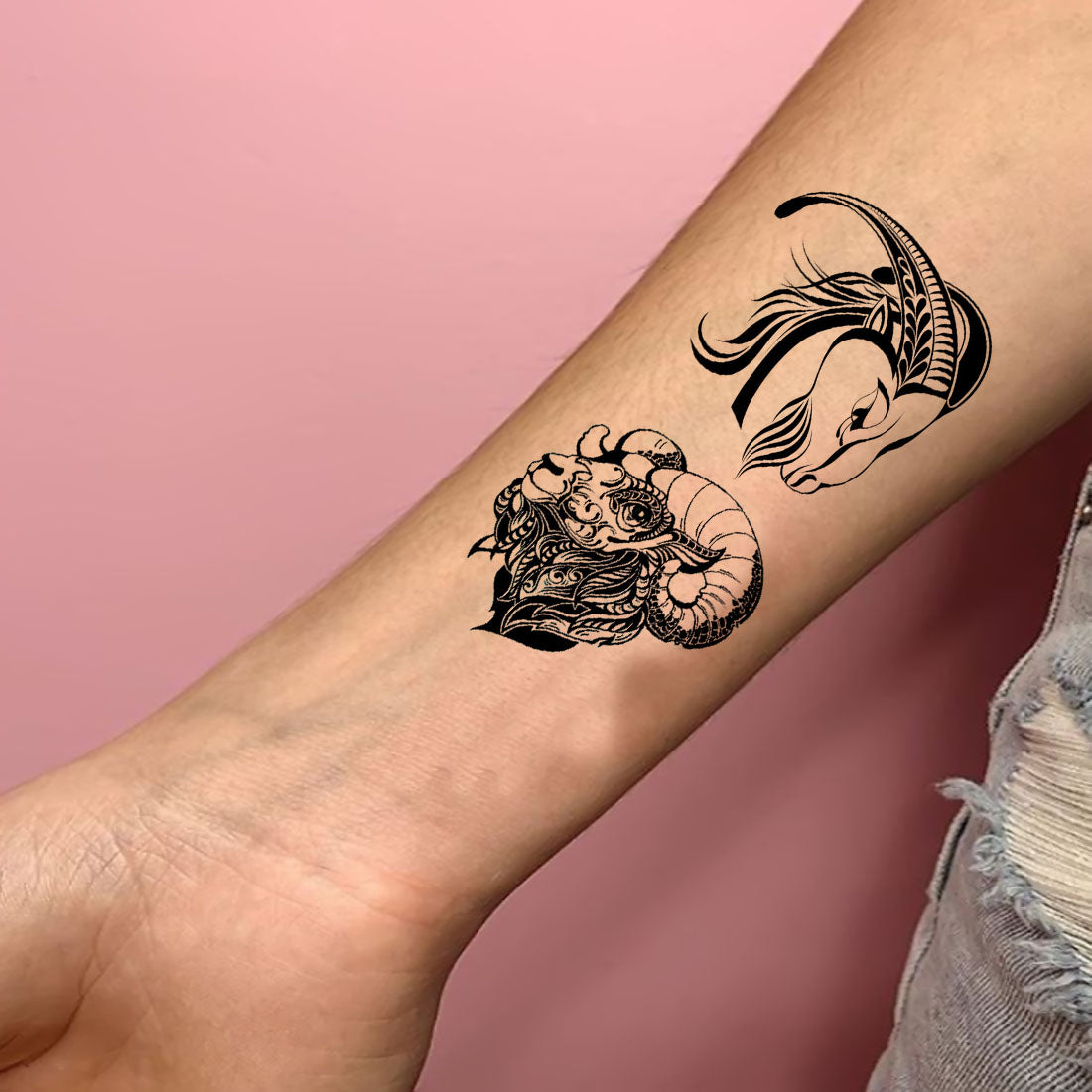 Aries Zodiac Sign Tattoo  horoscope Tattoo Waterproof Men and Women Temporary Body Tattoo - Temporarytattoowala