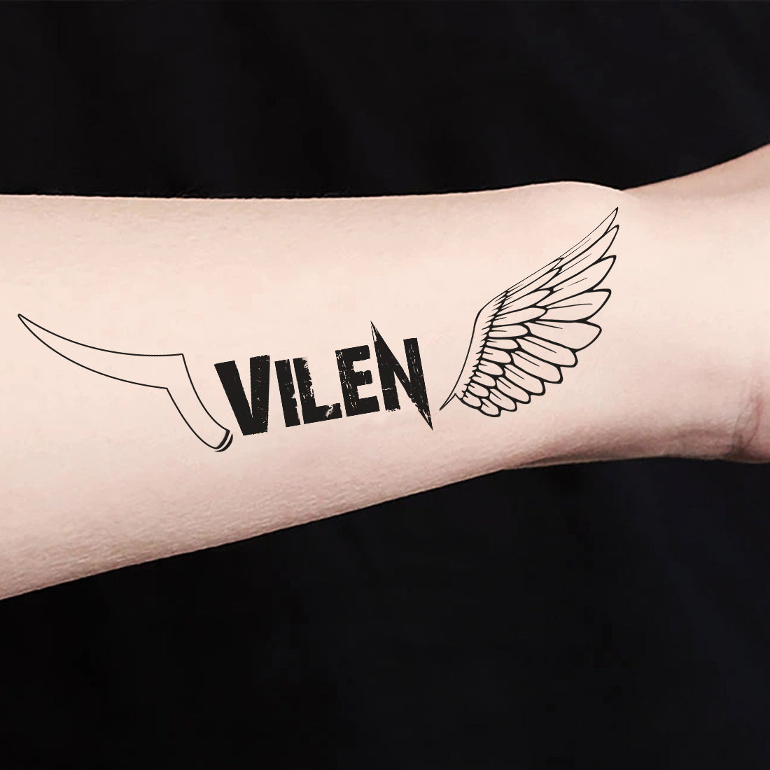 Vilen and Wings Tattoo Waterproof For Women Temporary Tattoo