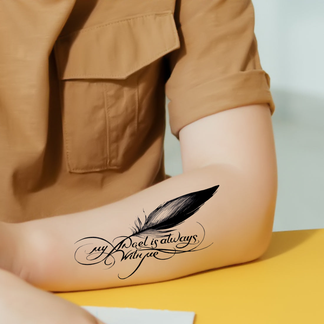 My Angel Always with Me Tattoo Waterproof Sticker Temporary Body Tattoo