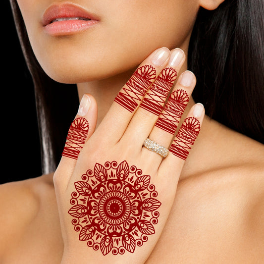 Mandala Henna Tattoo Waterproof For Women Body Sticker
