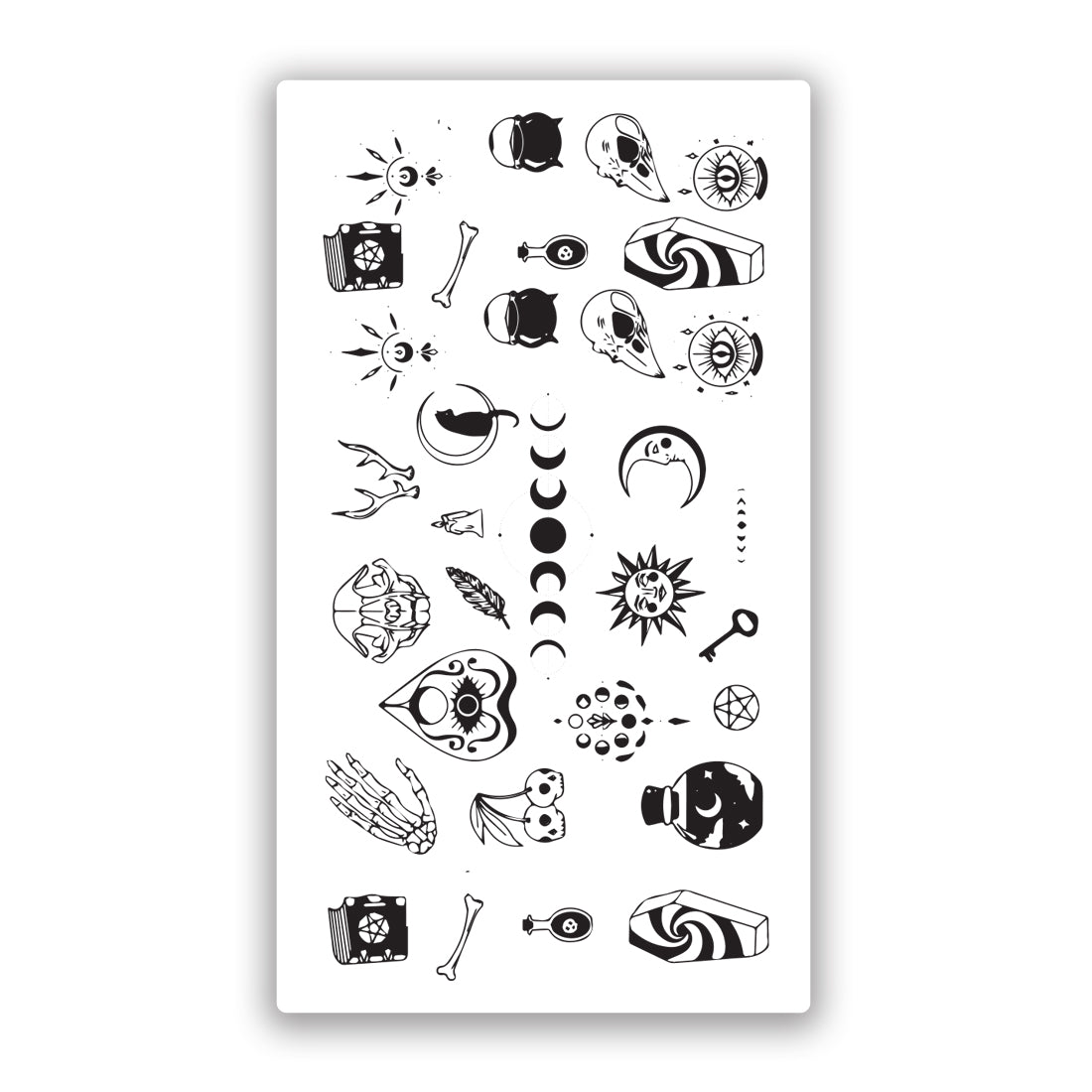 Finger Tattoo Moon,Galaxy,Key, Heart, Waterproof Temporary Tattoo For Girls and Boys