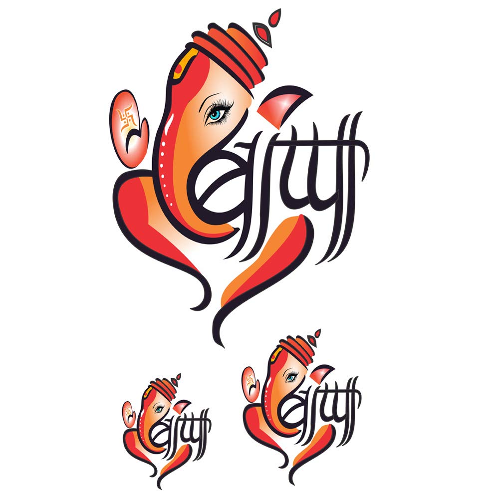 Temporary Tattoowala Ganpati Bappa Tattoo Temporary Body Waterproof Boy and Girl Tattoo - Temporarytattoowala