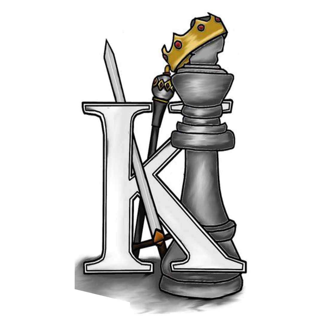 King Crown K Pawns Temporary Waterproof Tattoo For Men and Women…