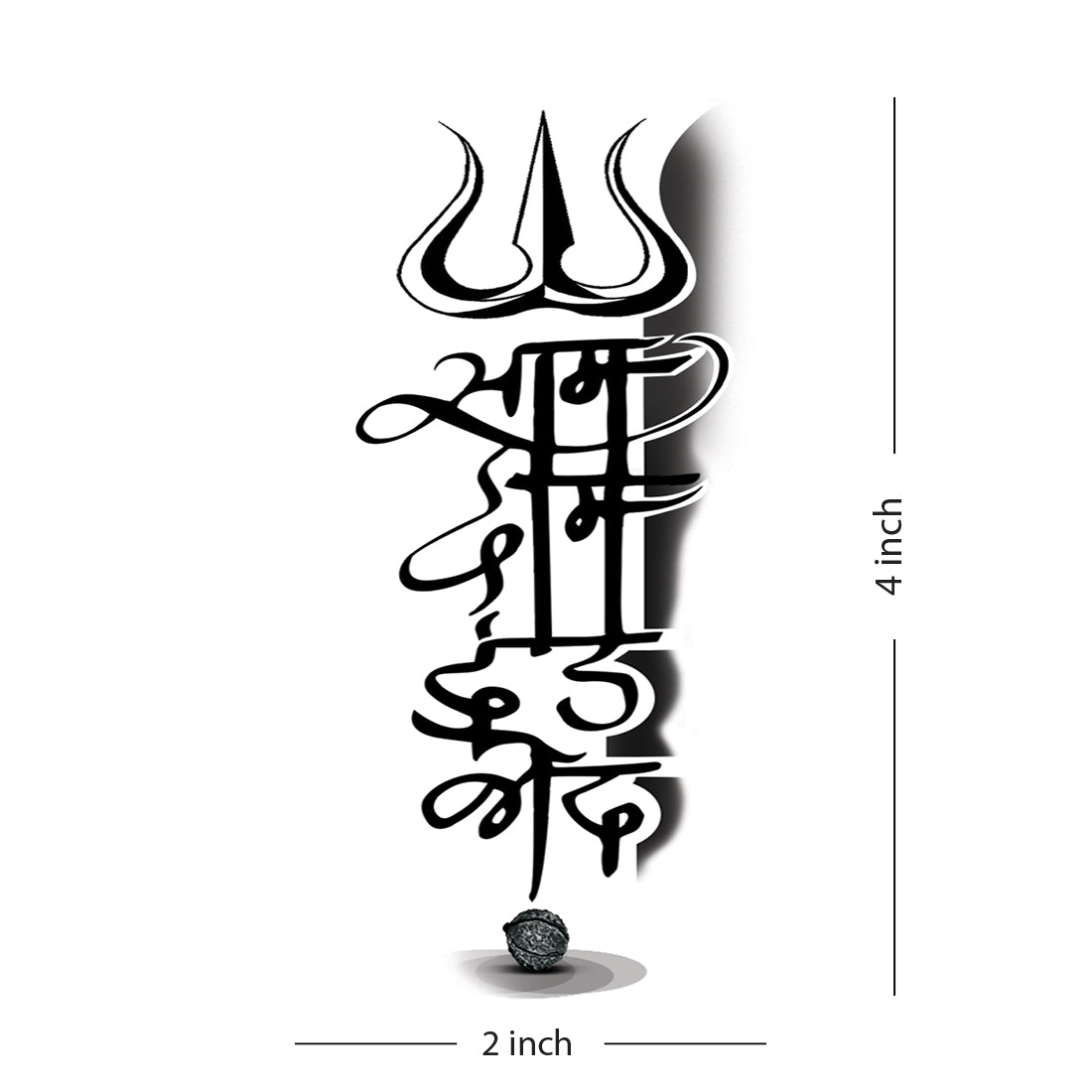 God Shiv Trishul With Saam, Daam ,Dand ,Bhed Temporary Tattoo Waterproof For Male and Female Temporary Body Tattoo