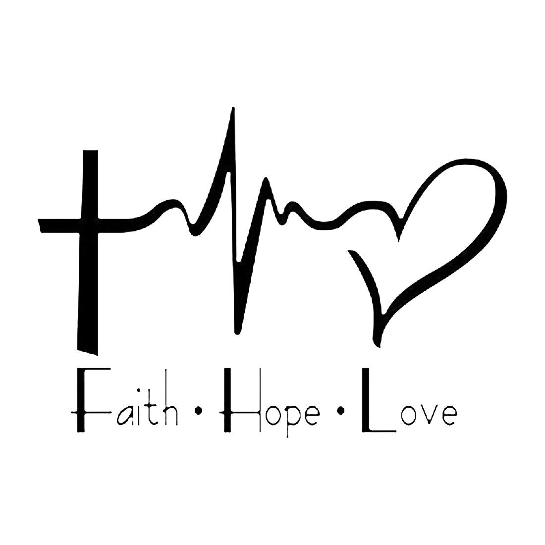 Faith Hope Love Tattoo Waterproof Boy and Girl Temporary Body Tattoo - Temporarytattoowala