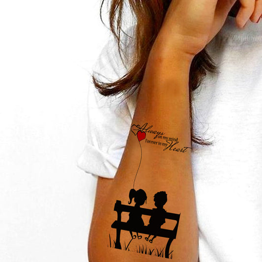 Always Quote Tattoo My Mind Forever In My Heart Waterproof Boys and Girls Temporary Tattoo