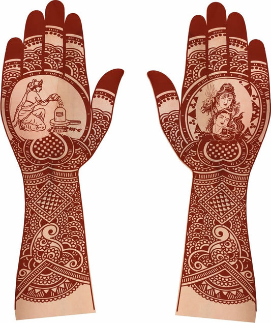 Mehndi Design Shivratri Special Temporary Tattoo For Girls & Women Waterproof