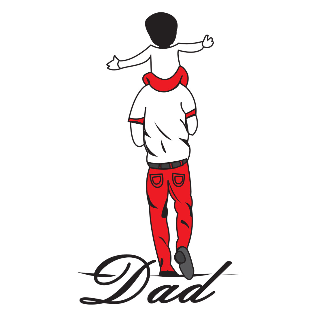 Dad with Son Tattoo Waterproof For Boys Girls Temporary Body Tattoo