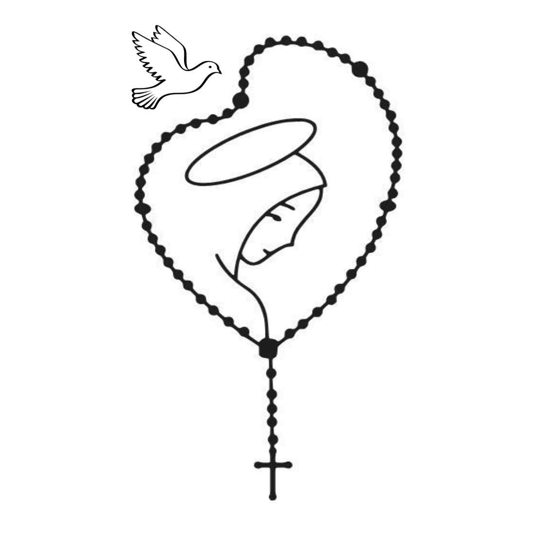 Marry Jesus Christ with Cross Birds Temporary Waterproof Tattoo For Men and Women…