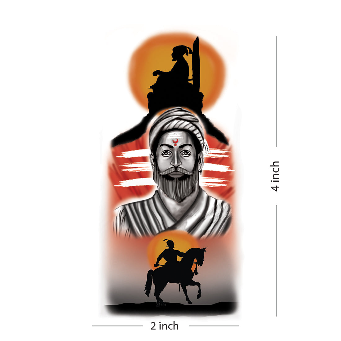 Chattrapati ShivaJi Maharaj New Temporary Tattoo Waterproof For Boys and Girls Temporary Body Tattoo