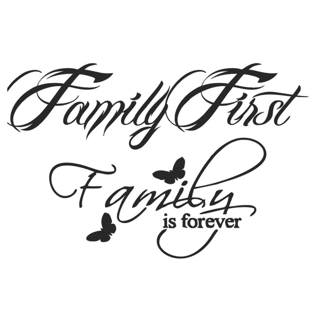 Family First Family Is Forever Tattoo Waterproof Male and Female Temporary Body Tattoo - Temporarytattoowala