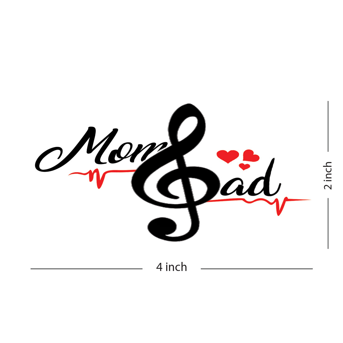 Ordershock Mom Dad With Heart Beat Tattoo Stickers For Male And Female  Tattoo Body Art - Price in India, Buy Ordershock Mom Dad With Heart Beat  Tattoo Stickers For Male And Female