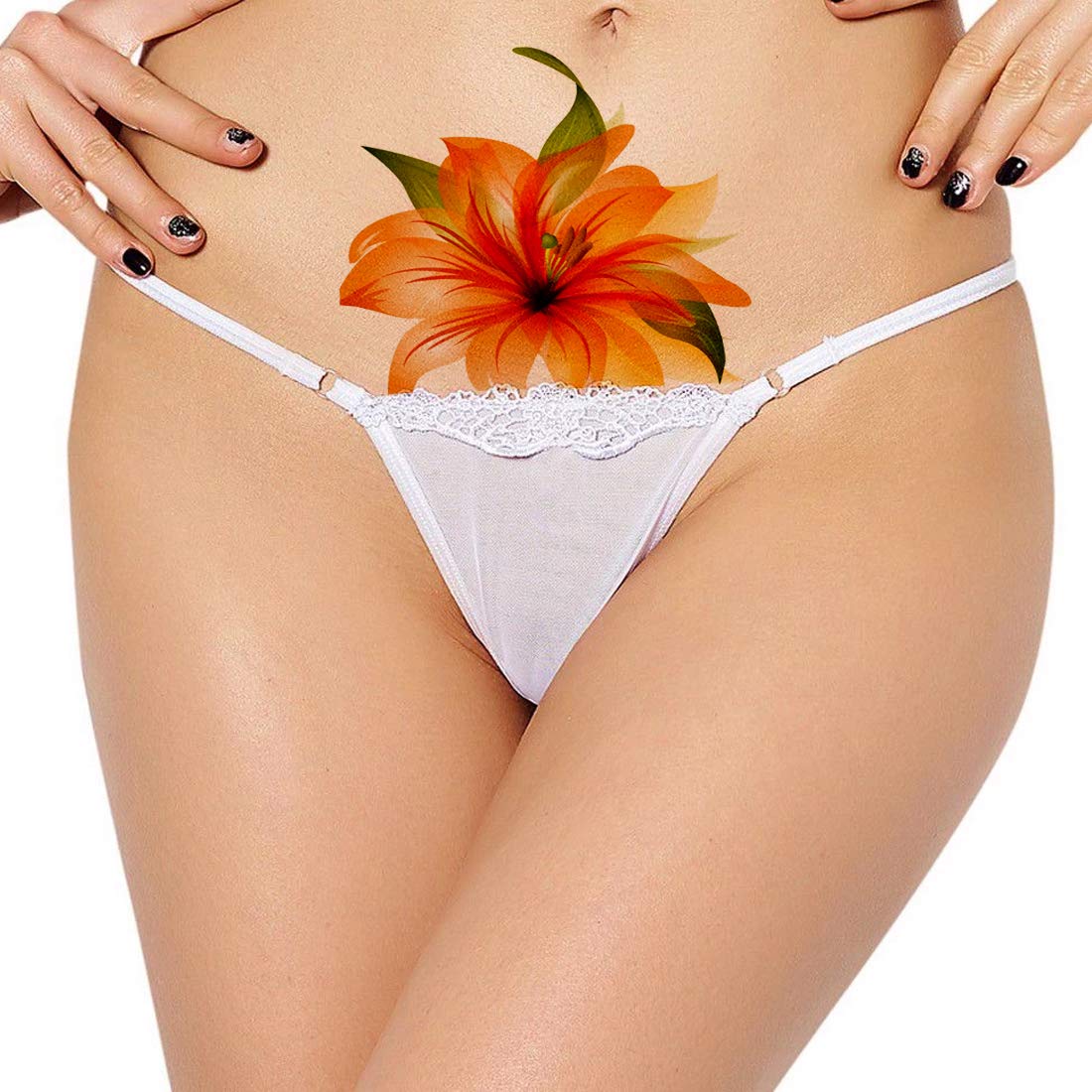 Orange Hibiscus Flower Tattoo Waterproof Boys and Girls Temporary Body Tattoo - Temporarytattoowala