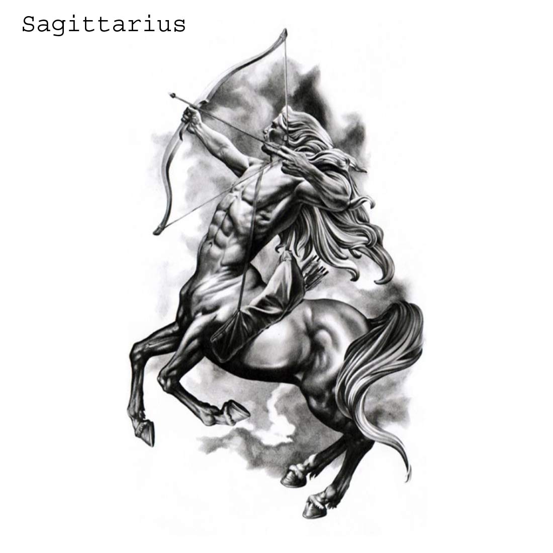 Sagittarius Zodiac Sign Horoscope Temporary Body Tattoo Waterproof For Girls Men Women - Temporarytattoowala
