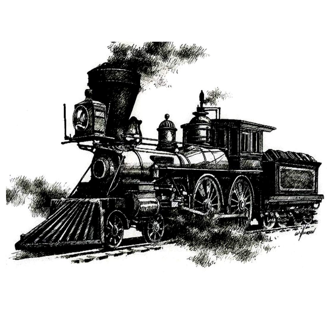 Temporary Tattoowala Train Locomotive Men and Women Waterproof Temporary Body Tattoo