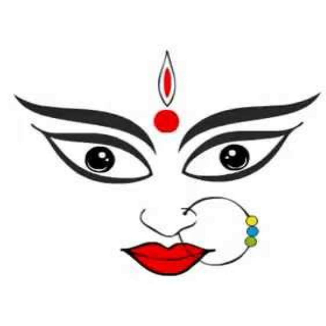 Durga Ji Drawing || Maa Durga Drawing Easy || How To Draw Maa Durga Face ||  Navratri Drawing Easy - YouTube