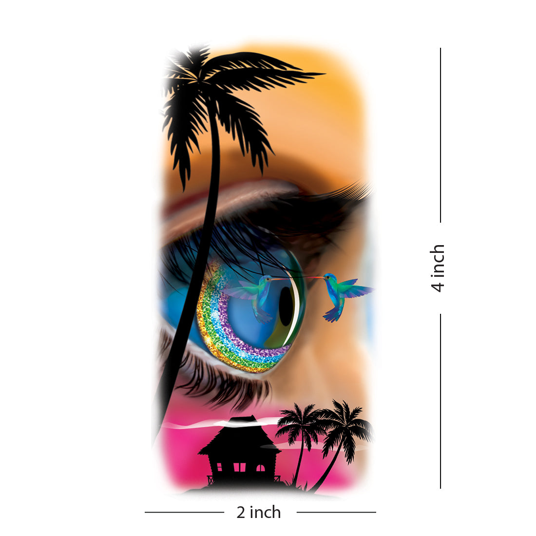 3D Eye Design With Nature Temporary Tattoo Waterproof For Boys And Girl Temporary Body Tattoo