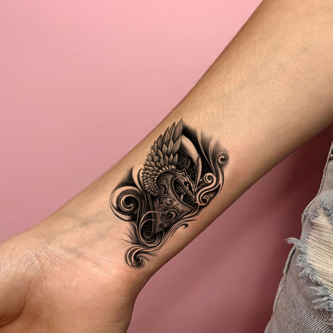 Spartan Helmet Temporary Tattoo, Fake Tattoo, Black Tattoo, Tiny Tattoo,  Tattoo Sticker, Hand Draw Design, Flash Tattoo, Tattoo Lovers Gift - Etsy