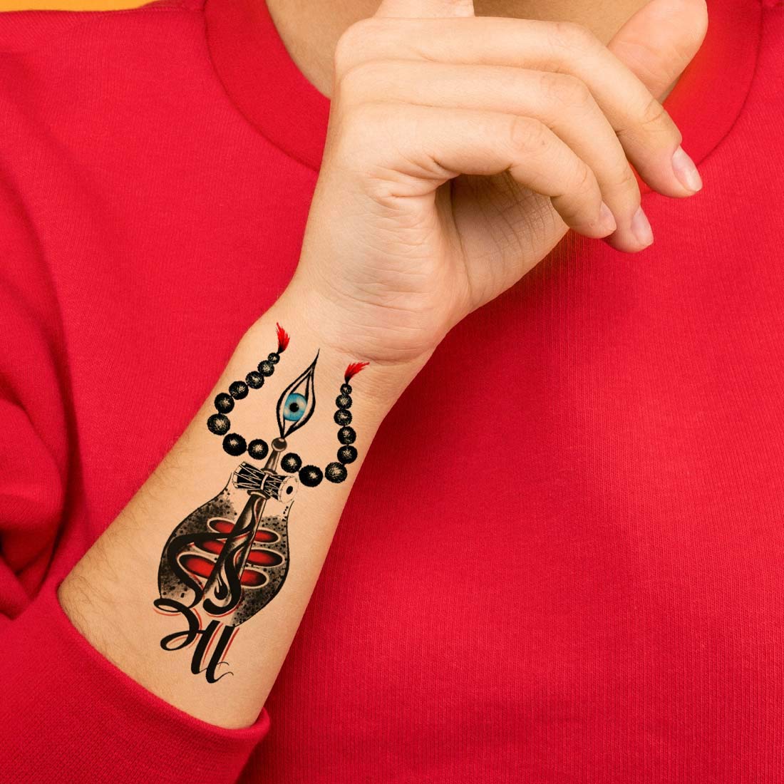 Buy Om With Trishul Maa Paa Combo Tattoo Waterproof Men and women Temporary  Body Tattoo 501676 Online  Get 51 Off