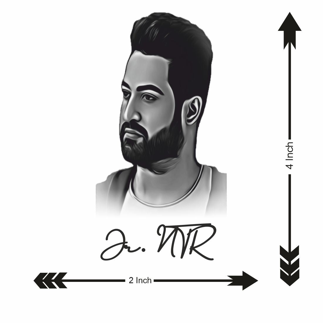 Junior NTR Tattoo South Actors Waterproof Men and Women Temporary Body Tattoo