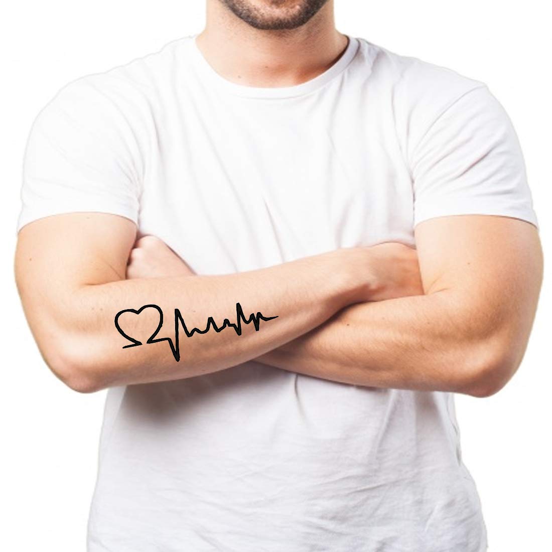 Heart Beat Tattoo Waterproof Boys and Girls Temporary Body Tattoo - Temporarytattoowala