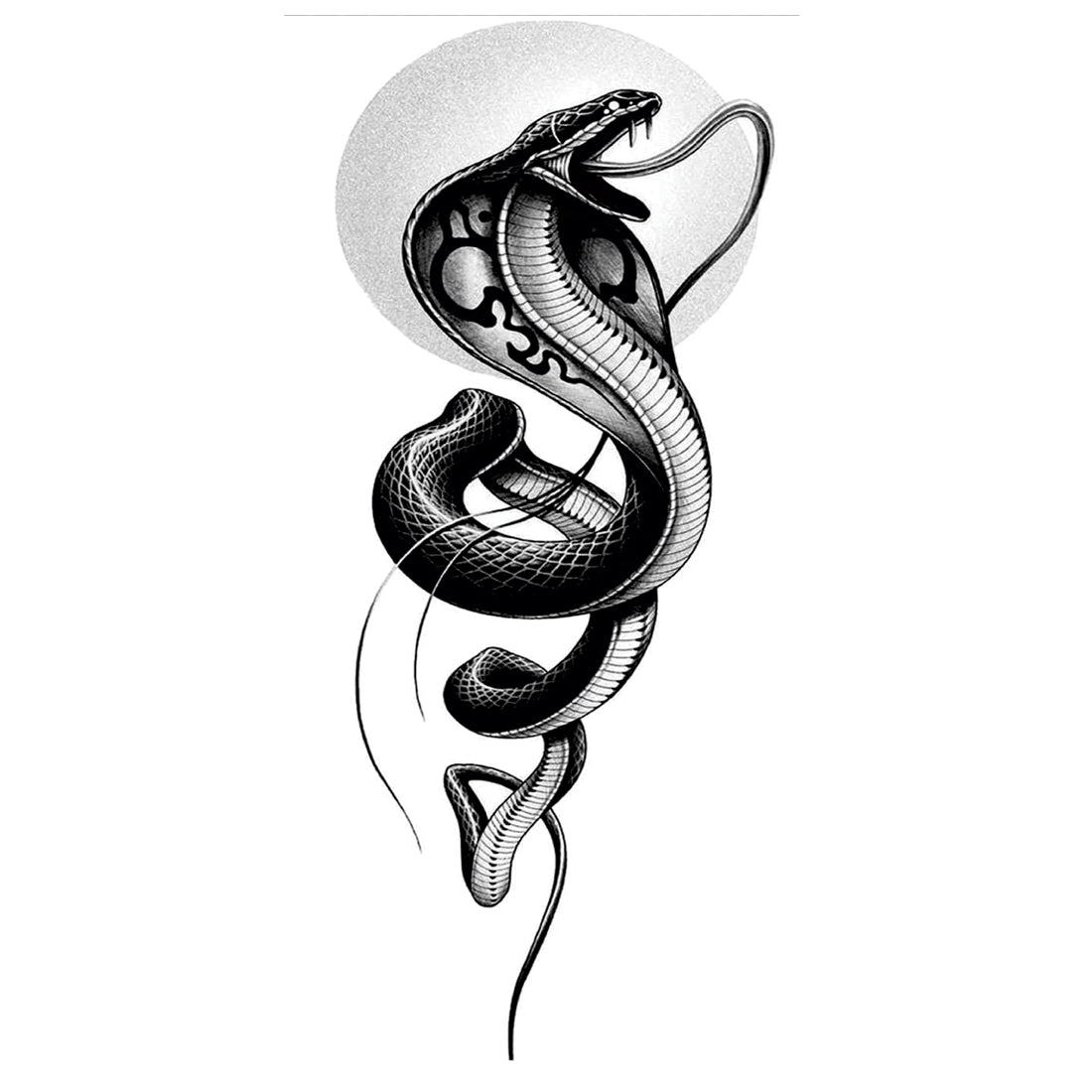 Snake Animal Tattoo Waterproof Sticker Background Stock Temporary Body Tattoo
