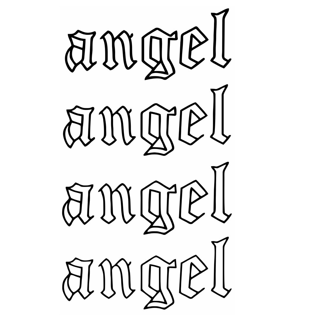 Angel Name Tattoo For Boy and Girl Temporary Body Tattoo Waterproof Sticker